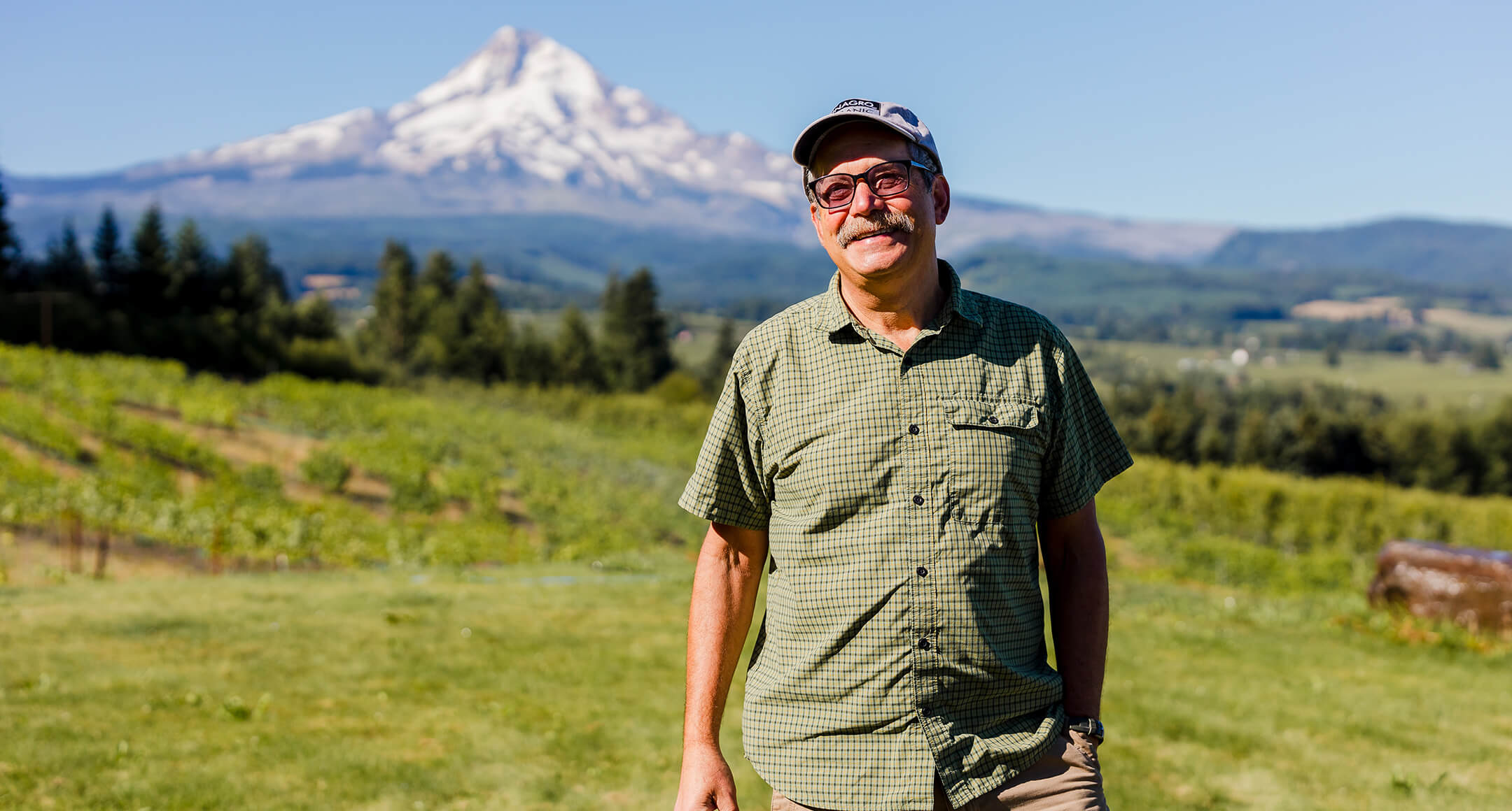 Sal D’Auria on his farm Cinagro Orchards in Parkdale, OR.