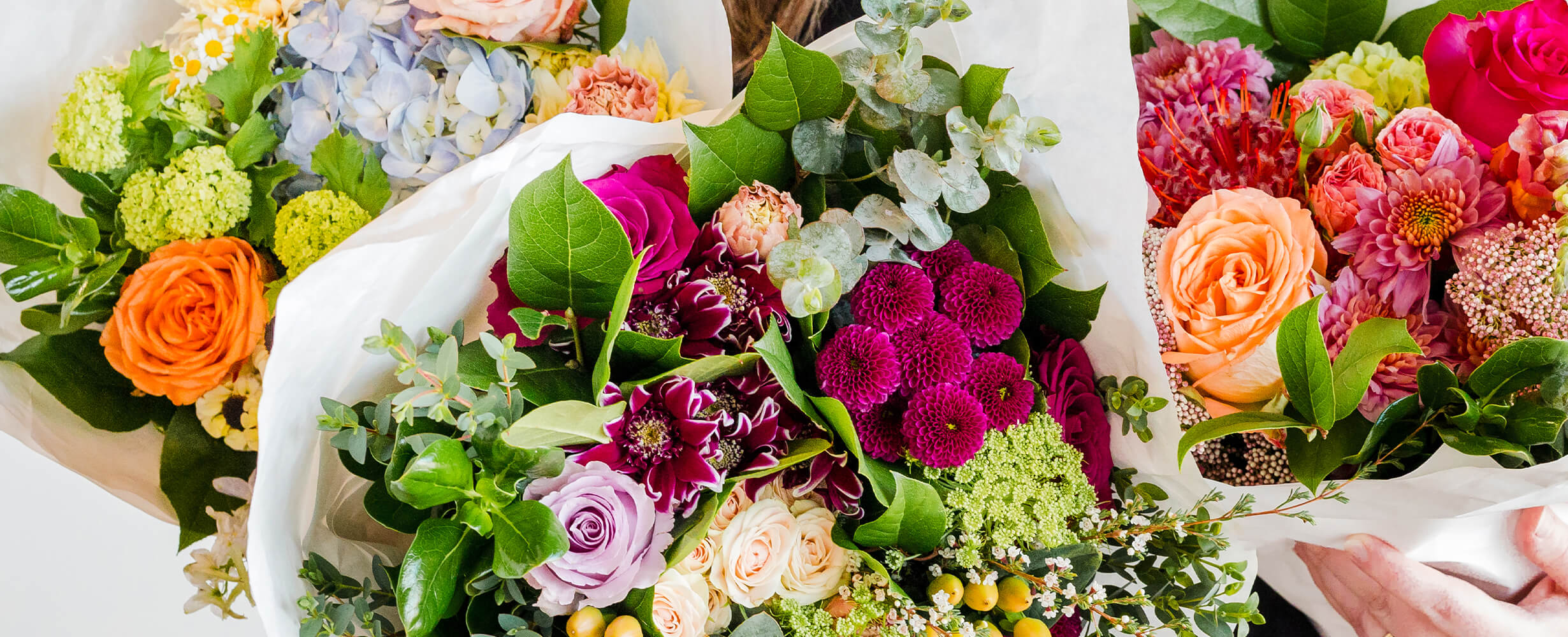 An assortment of flower bouquets for mother's day